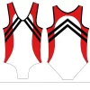 EMERSON – BV551:- Boys Sleeveless Leotard In White Matt With Black And Red Detail