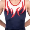 ARCHIE BV416:- Boys Leotard In Red, White And Navy