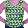 GEO LIME – L146:- Boys Leotard In Geo Lime Patterned Lycra