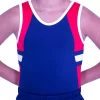 HAYDEN – BV547:- Boys Sleeveless Leotard In Navy, Red And White