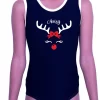 Black Christmas Leotard : Personalise With Your Name!