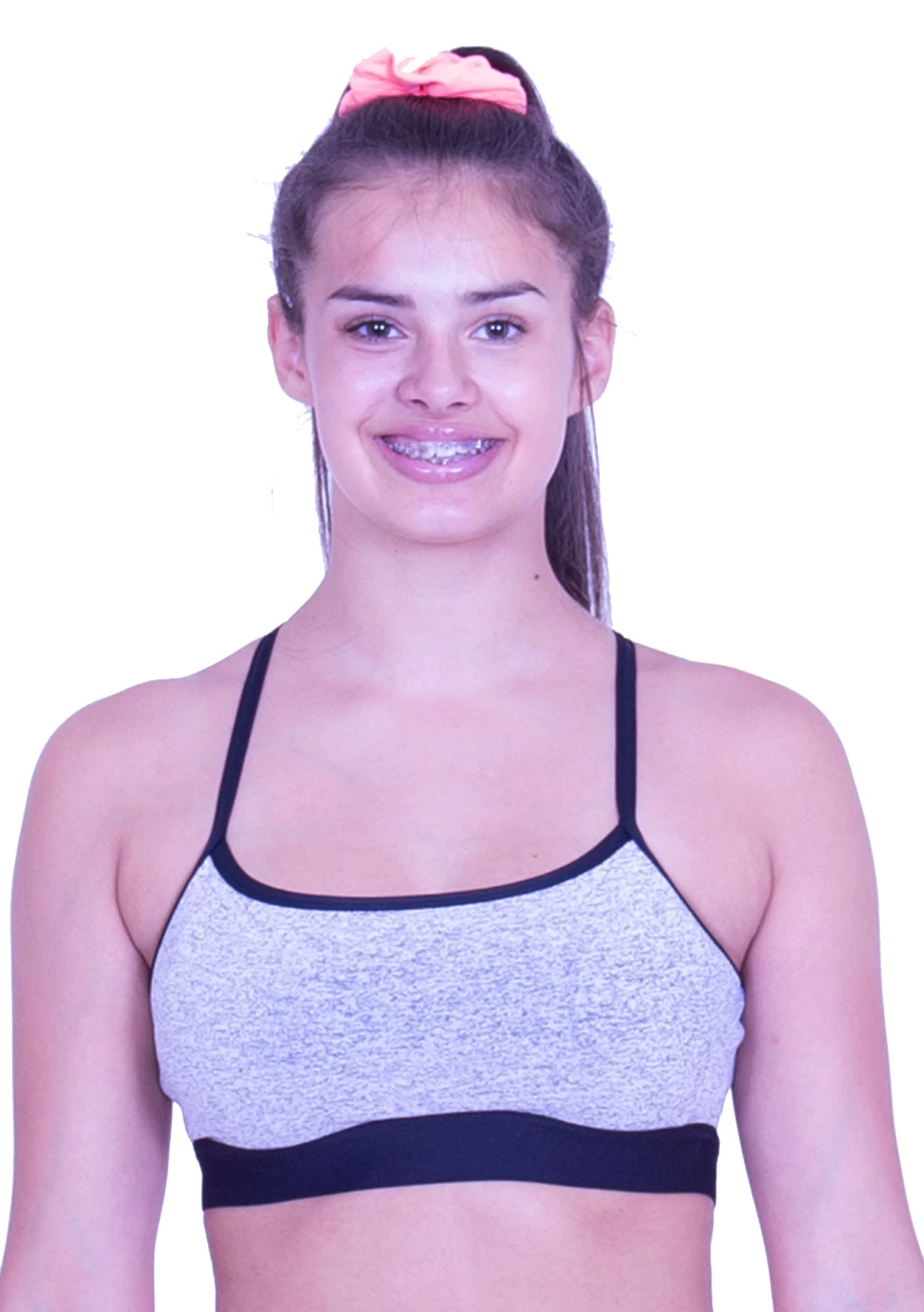 Grey Fancy Back Crop Top - Image 3