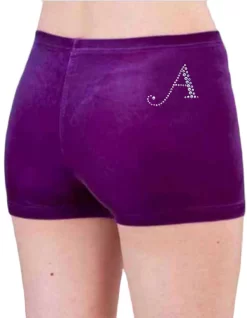 Curvy Font Shorts : Velour Shorts