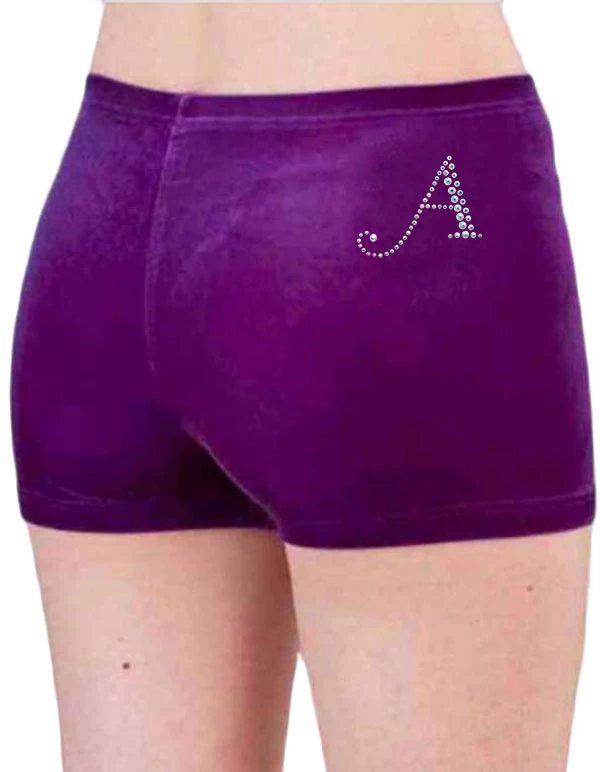 Curvy Font Shorts : Velour Shorts