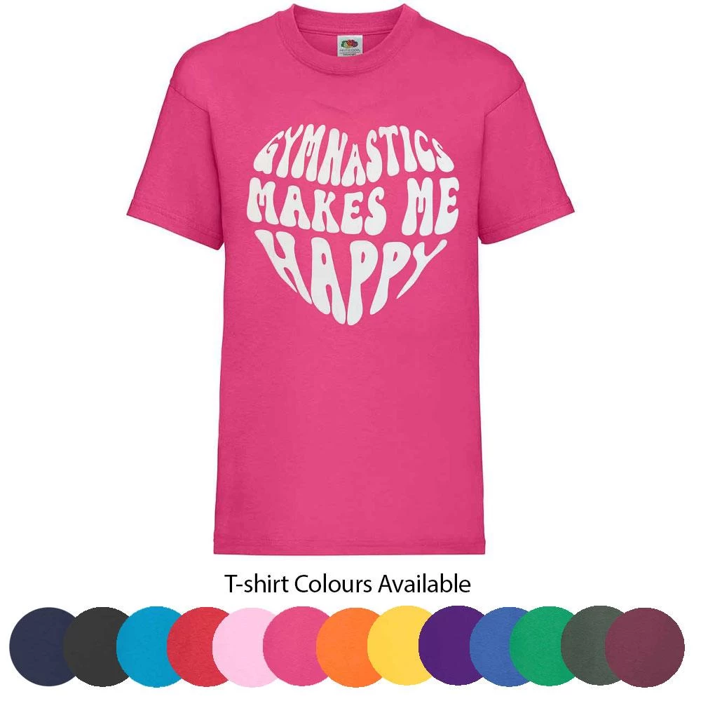 Gymnastics T-Shirt:- T-Shirt With Gymnastics Print