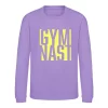 Gymnast Jumper :- Purple Sweatshirt With Printed Slogan