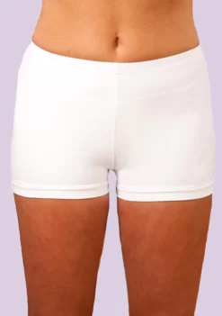 White Matt Lycra Shorts