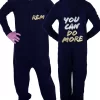 Black Unisex Onesie With Motivational Print In Silver And Gold