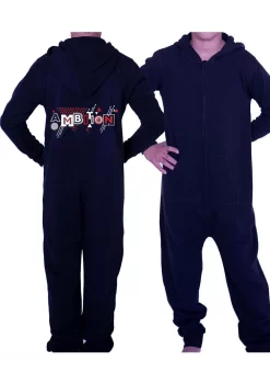 Black Onesie With Metallic Ambition Print