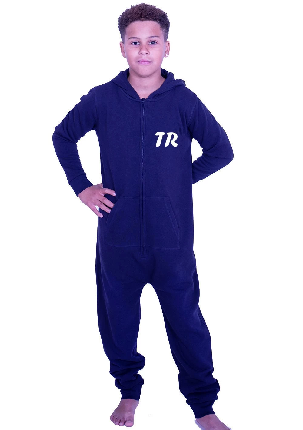Navy Onesie With Metallic Union Jack Print - Image 2