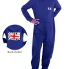 Navy Onesie With Cool Metallic Union Jack Print