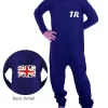 Navy Onesie With Metallic Union Jack Print