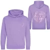 Lavender Hoodie:- Purple Slogan Hoodie With Trampolining Print