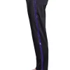 RILEY BAPZ- Mens Acro Trousers Black And Purple With Diamante