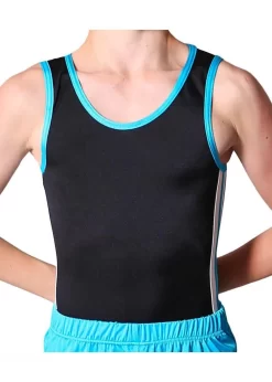 RYAN – BV209:- Mens Leotard In Black, White And Turquoise