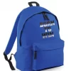 Royal Blue Backpack With Motivational Print