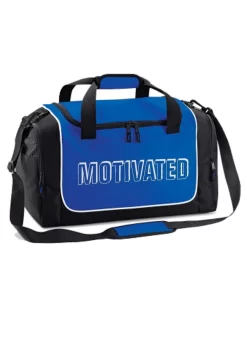Royal Blue Holdall With MOTIVATION Print