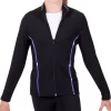 TS12 Club Tracksuit Jacket: In Black With Purple Trim