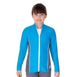 TS12 Turquoise Sports Jacket With Grey Side Panels