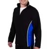 TS12B Tracksuit Jacket: In Black And Royal Blue With White Piping