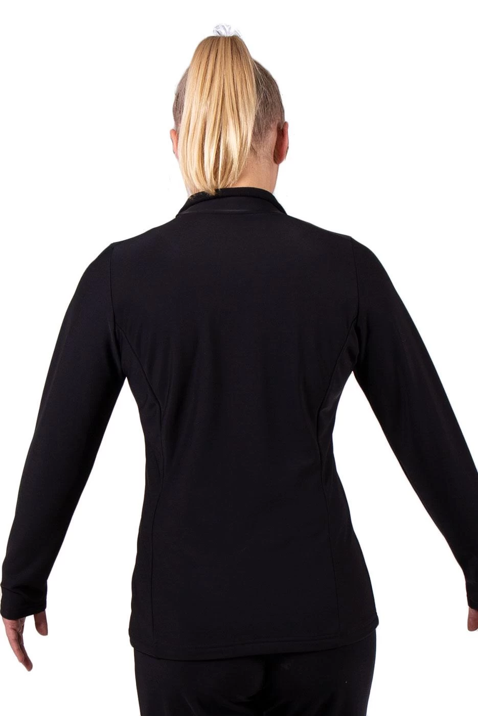 TS12H Half Zip: Team Tracksuit Jacket In Black With Diamante - Image 3