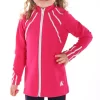 TS40 Pink Tracksuit Jacket: With Silver Foil Details