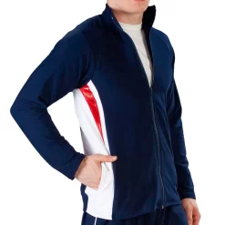 TS45B Tracksuit Jacket: In Navy White And Red