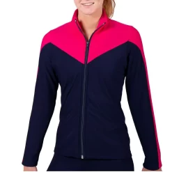 TS55 Tracksuit Jacket: In Navy And Dark Pink
