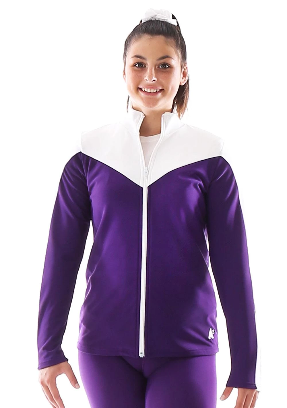 TS55 – Tracksuit Jacket: In Purple And White Female - Image 2