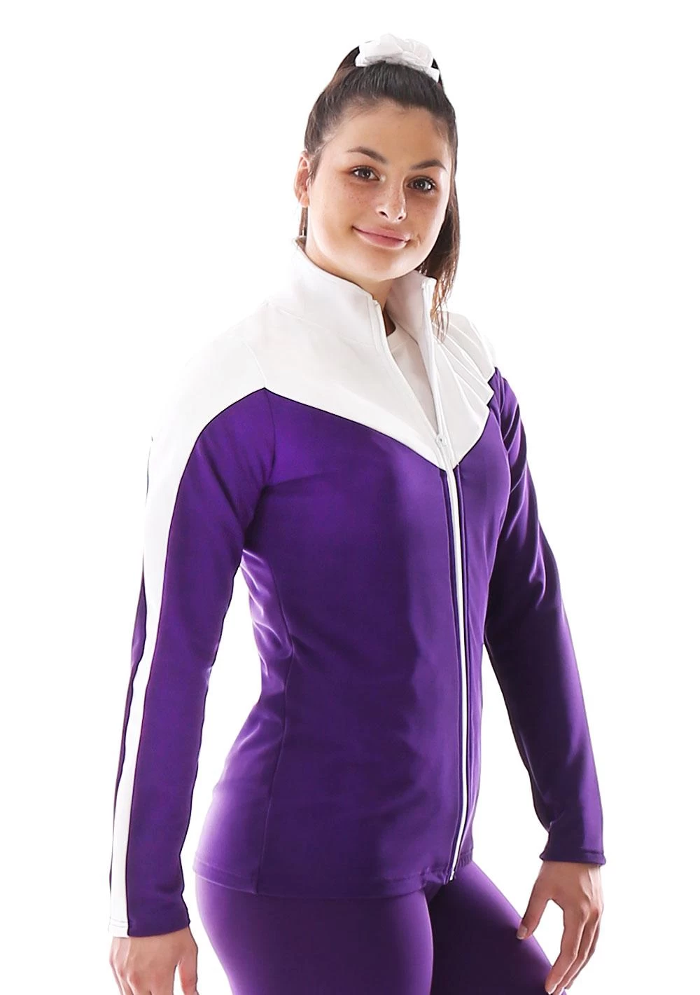 TS55 – Tracksuit Jacket: In Purple And White Female - Image 5