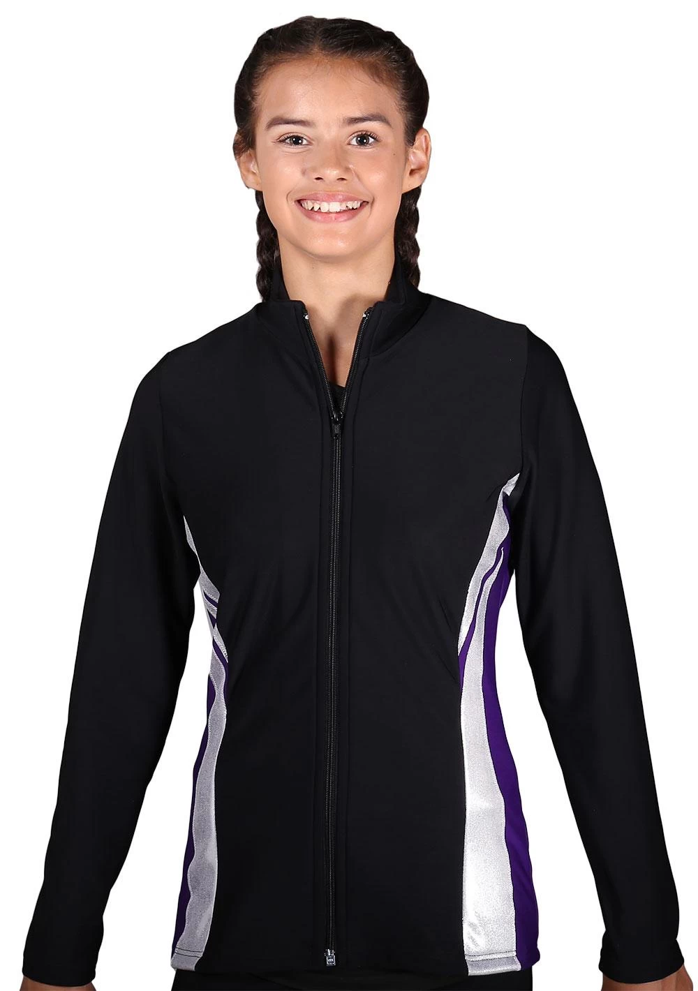 TS64 Black And Purple Tracksuit Jacket: In Black And Purple - Image 4