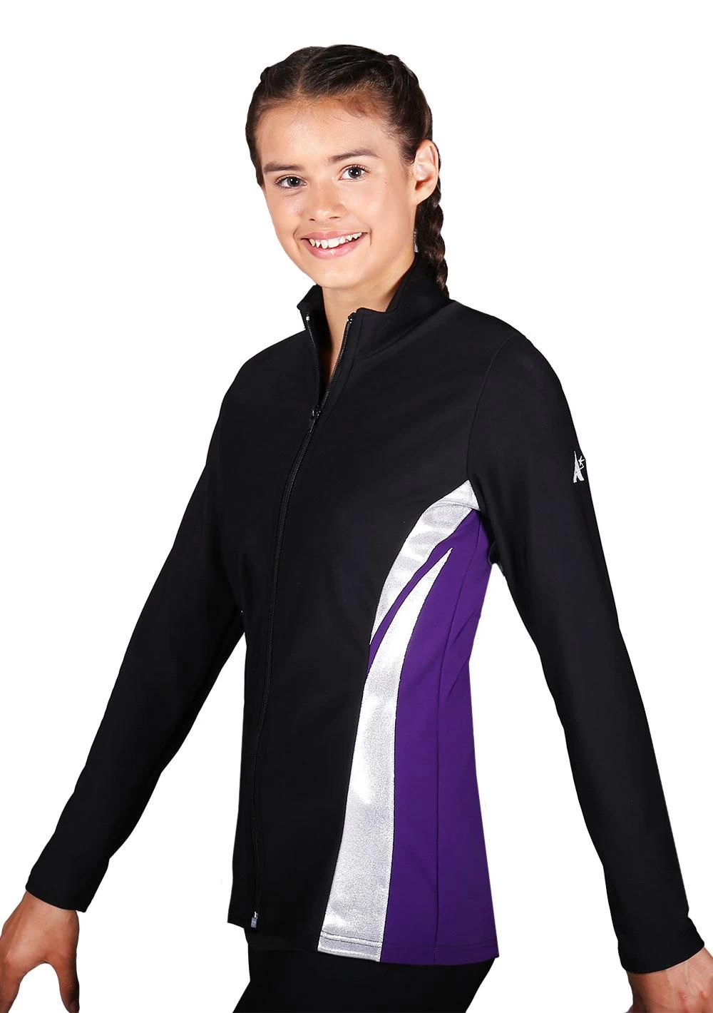TS64 Black And Purple Tracksuit Jacket: In Black And Purple - Image 5