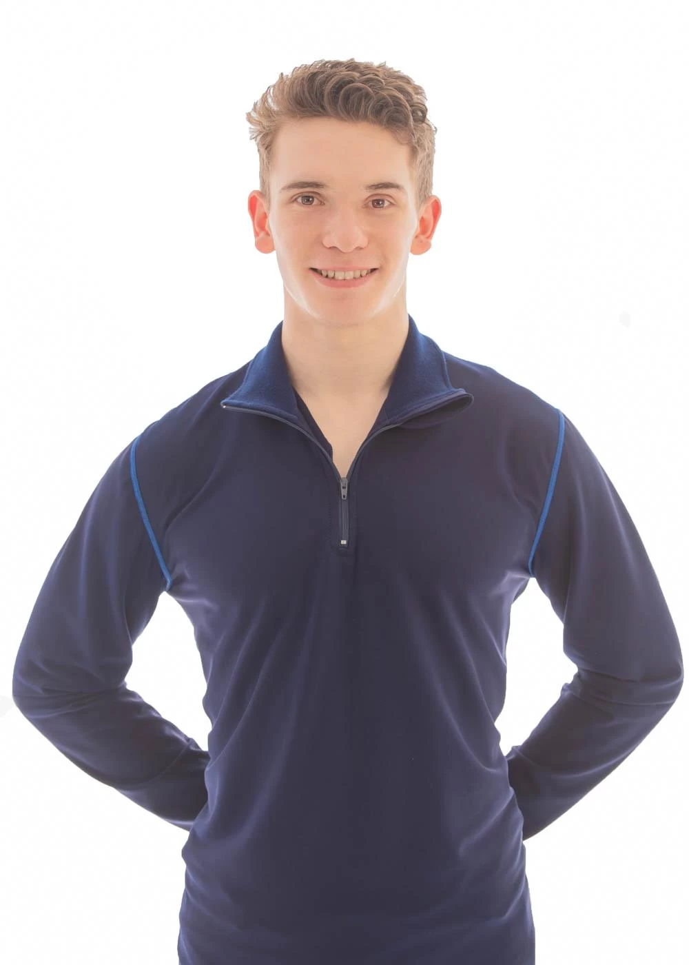 TS6B Half Zip Tracksuit Jacket: In Navy - Image 3