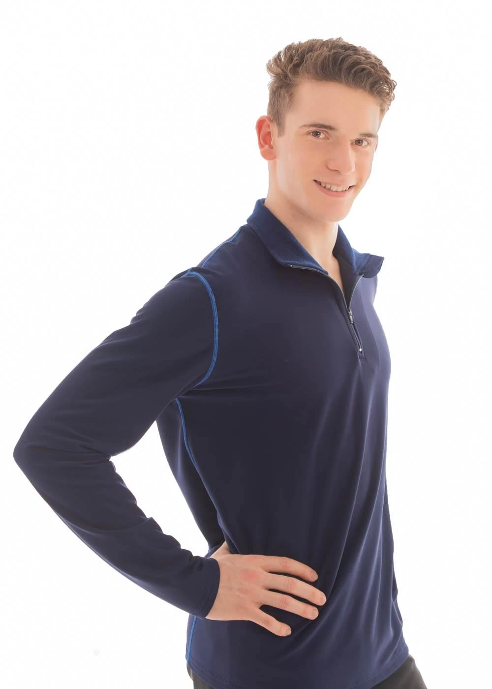 TS6B Half Zip Tracksuit Jacket: In Navy - Image 2