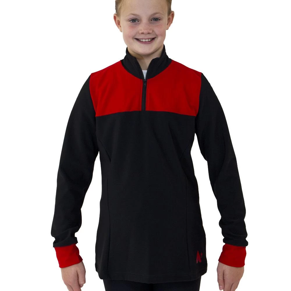 TS94H Black Tracksuit Jacket With Half Zip