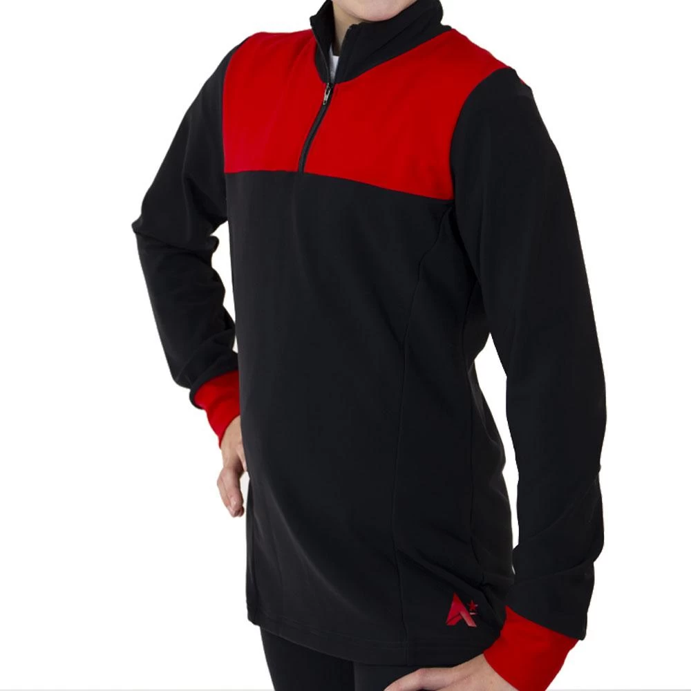 TS94H Black Tracksuit Jacket With Half Zip - Image 3