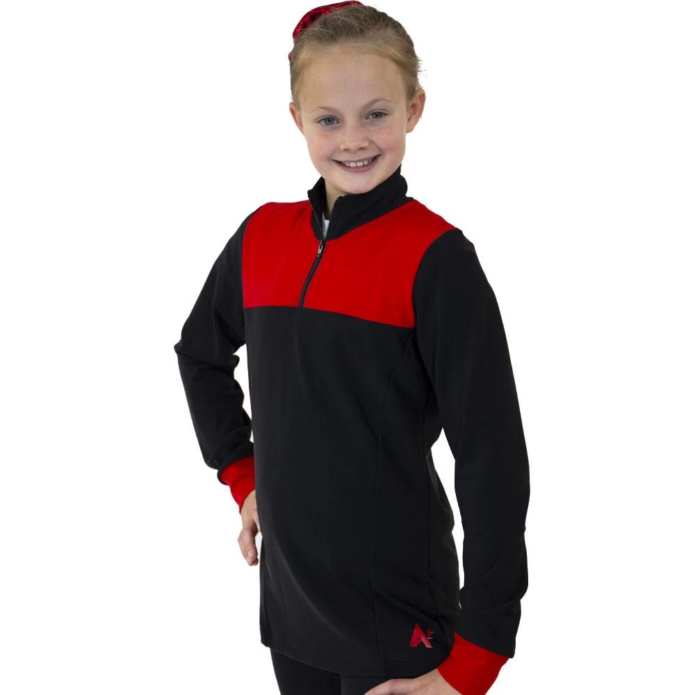 TS94H Black Tracksuit Jacket With Half Zip - Image 2