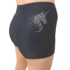 Girls Black Shorts With Pink Unicorn Diamante – Matt Or Velour
