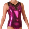 LANNAH – Z92:- Pink Gymnastics Leotard With Mesh Top