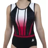 SASHA Z681:- Black And Red Ombre Leotard