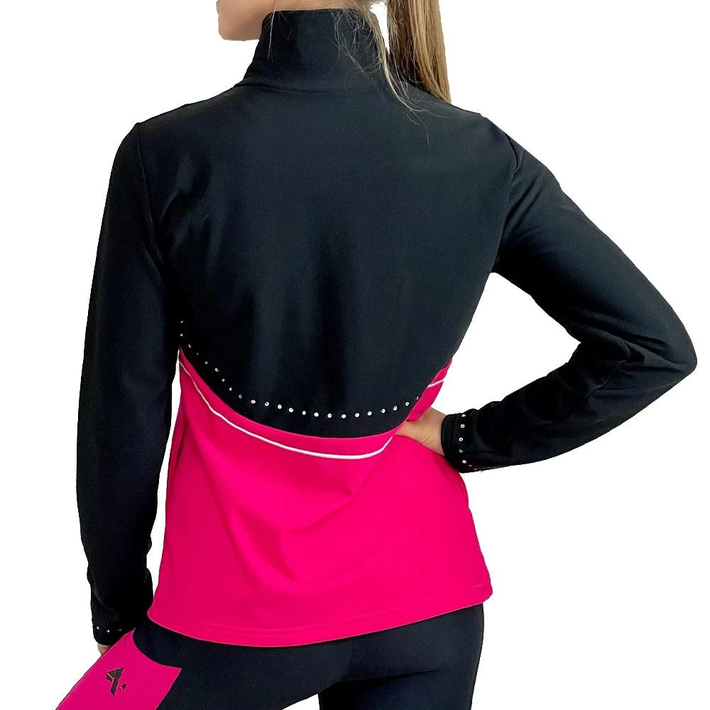 TS86 Black Tracksuit Jacket: With Diamante Detail - Image 2