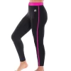 Full Length Contrast Waistband Leggings: Black Matt Leggings With Waistband Of Your Choice