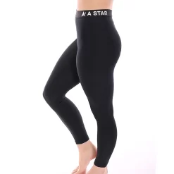 Ladies Full Length Black Matt Leggings Personalised With Your Name