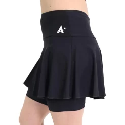 Black Matt Skort With Cycle Length Shorts