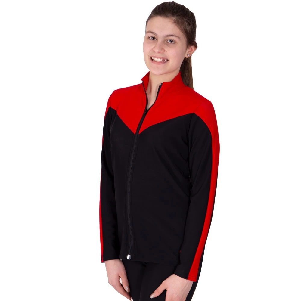 TS55 Tracksuit Jacket: In Black And Red - Image 2