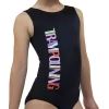 TRAMPOLINING:- Black Trampolining Leotard