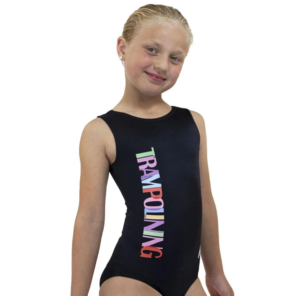 TRAMPOLINING:- Black Trampolining Leotard - Image 3