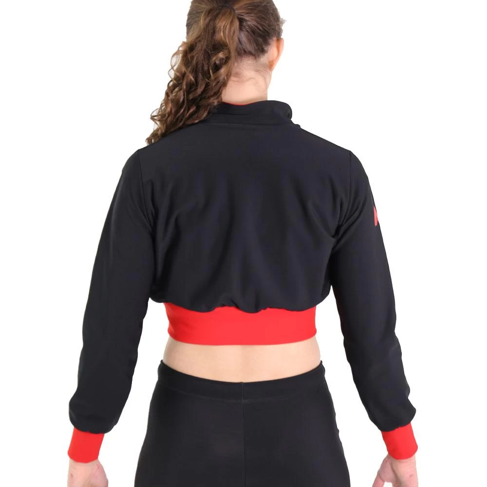 TS83C Cropped Tracksuit Jacket : With Contrast Waistband And Cuffs - Image 5