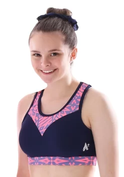 Crop Top In Navy Matt With Denim Destiny