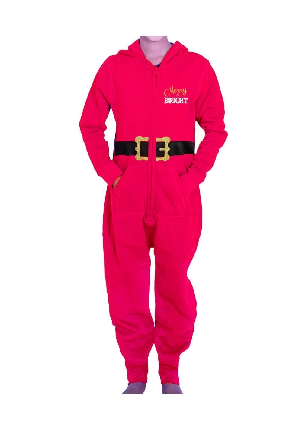 Girls Red Santa Onesie – P43: – Option To Personalise!